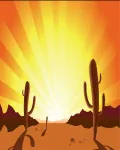 شروق الشمس في الصحراء الساحرة تصميم تحميل مباشر sunset desert cactus clip art