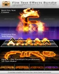 خطوط ناريه Fire Text Effects Bundle