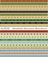 تصميم اطارات ملونه اكثر من رائعه Stylish Ornate Borders