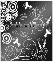فرش زخارف وورود فوتوشوب Swirls And Flowers Brushes
