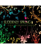 فرش فوتوشوب اغصان واوراق Suddenly Spring brushes