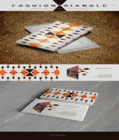 ملف مفتوح بطاقات عمل شخصيه PSD - Fashion Triangle Busines Cards