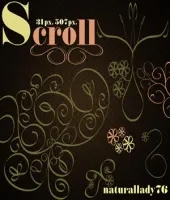 فرش فوتوشوب زخارف جديده Scroll brushes