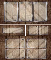 خامات ستوكات فيكتور مميزه Stock: Glass frame on wooden texture