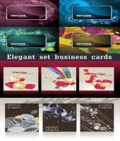 بطاقات كروت شركات جميله Elegant set business cards 6
