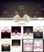 بطاقات هدايا رائعه فيكتور Holiday Gift Cards Vector 3