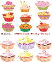 تصميم حلويات كيك ملفات مفتوحه Different Tasty Cakes