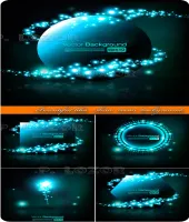 تحميل خلفيات فيكتور  Beautiful blue shine vector backgrounds 