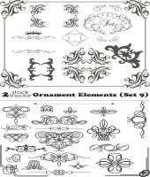 تحميل زخارف فيكتور جديده Ornament Elements Set 9