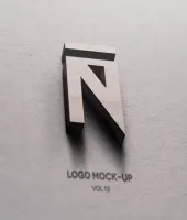 شعار ثلاثي الابعاد 3d ملف مفتوح psd Mock-Up