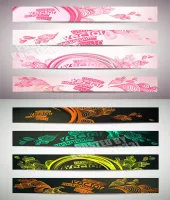 بنرات مميزه ملفات مفتوحه vectors - Abstract banners 8