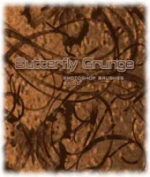 فرش فراشات وخطوط Butterfly Grunge Brushes