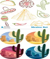 تصاميم معالم مكسيكو ملفات مفتوحه Vectors - Mexico