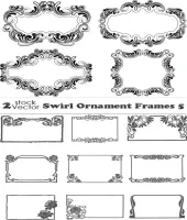 اطارات مزخرفه جديده Vectors - Swirl Ornament Frames 5