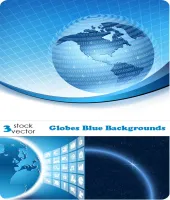 تحميل خلفيات فيكتور Vectors - Globes Blue Backgrounds