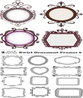 اطارات مزخرفه جديده Vectors - Swirl Ornament Frames 6