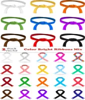 تصميم اشرطه ملونه وجميله Color Bright Ribbons Mix