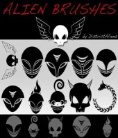 فرش جماجم واقنعه منوعه مخيفه Aliens Brushes للفوتوشوب تحميل مباشر