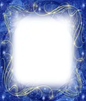 اطار للصور ازرق روعه ملف مفتوح Blue Winter Frame