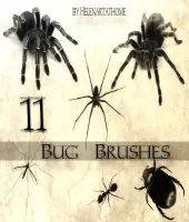 تحميل وتنزيل فرش فوتوشوب العناكب والخنافس Bug Brushes