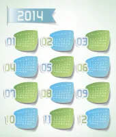تصميم تقويم العام الجديد 2014 بملف مفتوح تحميل مباشر