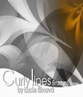 فرش خطوط متعرجه فوتوشوب رائعه CurlyLines Brushes
