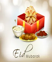 تصميم هديه وطعام وكلمة عيد مبارك بدقه عاليه تحميل مباشر 