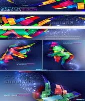 خلفيات زرقاء جميله Blue Abstract Backgrounds Vector