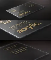 بطاقات شخصيه فخمه ملفات مفتوحه Acrylic Psd Business Card Mock-Up