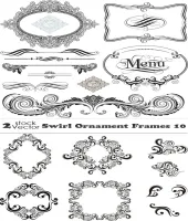 اطارات رائعه زخارف Swirl Ornament Frames 10