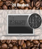 تحميل وتنزيل فرش فوتوشوب القهوى حبات البن Coffee Stain Free Brushes