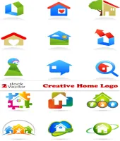 تصميم شعارات منازل جديده Creative Home Logo