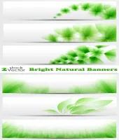 بنرات رائعه جديده Vectors - Bright Natural Banners