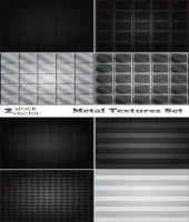 تحميل فيكتور خامات Vectors - Metal Textures Set