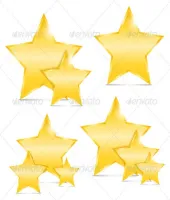 نجود ذهبيه فيكتور Vectors - Golden Stars