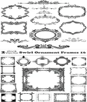 اطارات مزخرفه رائعه Swirl Ornament Frames 16