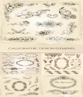 زخارف منوعه روعه Vectors - Calligraphic design elements