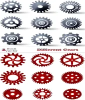 تصاميم تروس معدنيه Vectors - Different Gears