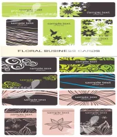 تحميل بطاقات منوعه Vectors - Floral business cards