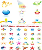 فيكتور مجموعة شعارات Vectors - Shiny Abstract Logotypes 7
