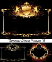 اطارات مزخرفه ذهبيه Vector Vintages Golden Frames