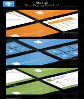 تحميل ملف مفتوح بطاقات psd - Metro Business Cards 3 in1