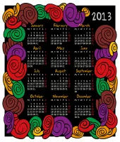 تحميل تقويم 2013 فيكتور مميز calendar