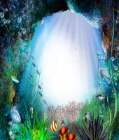 تحميل اطار بملف مفتوح Elegant underwater world photo frame PSD