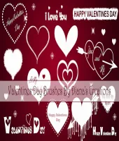 فرش قلوب فوتوشوب فالنتاين Valentine Day Brushes تحميل مباشر