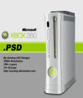 تصميم جهاز اكس بوكس ملف مفتوح Microsoft Xbox 360 .PSD
